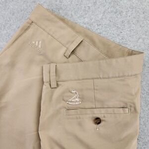 Adidas Pinehurst Golf Shorts‎ 3-Stripe Climalite Khaki Tan Mens 38 Performance
